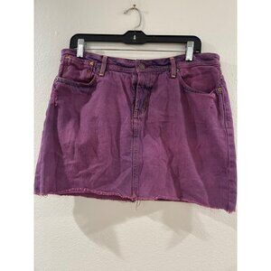 Ralph Lauren Polo Skirt Jeans RL 1967 Vintage Purple Cotton Denin Mini Skirt